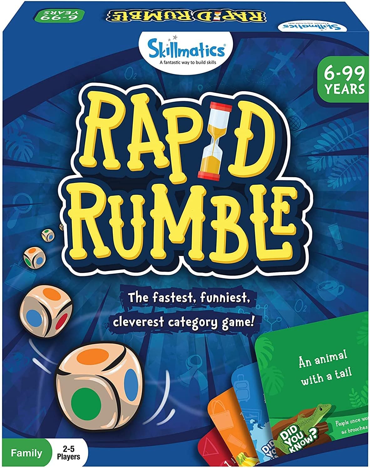 Skillmatics Rapid Rumble, Fast-Paced Board Game for Kids Teens & Adults, Fun for Family Game Night & Educational Toy