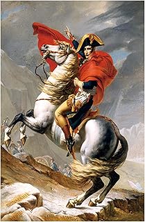 Napoleone viaggia attraverso le alpi riproduzioni, quadri su tela, dipinti famosi per la decorazione della parete di casa 30x45 cm senza cornice