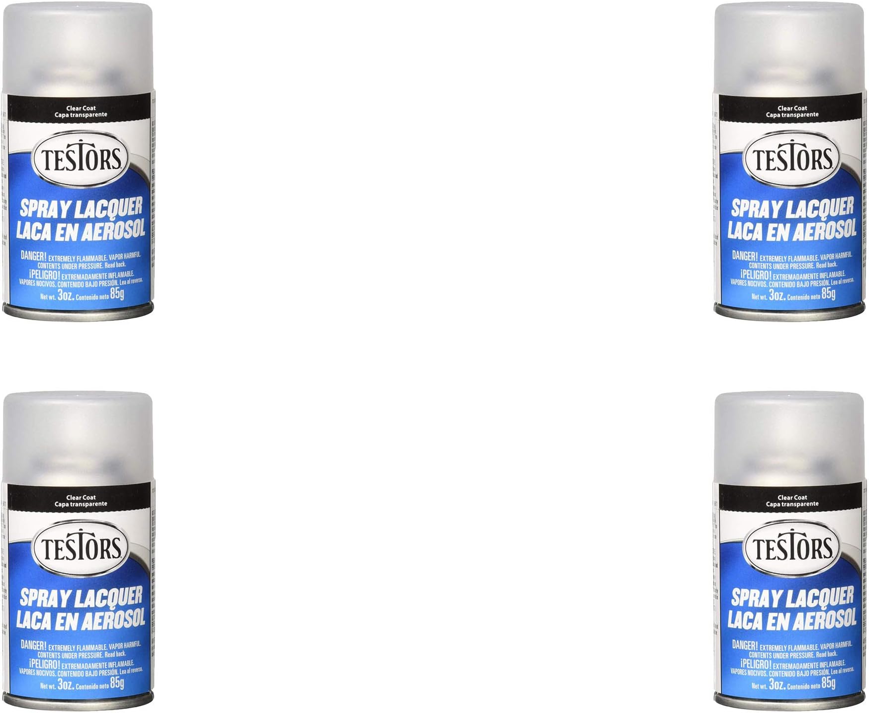 Testors Spray Lacquer 3oz, Clear Coat(4 Pack)