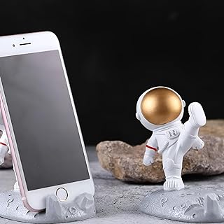 حامل موبايل مبتكر - تصميم رائد فضاء مرح بتوافق شامل لجميع الهواتف الذكية والتابلت (1 قطعة)