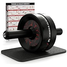 VINSGUIR Ab Roller Wheel, Abs &amp; Core Workout Equipment for Home Gym with Knee Pad Accessories, Abdominal Wheel for Full-body Strength Training