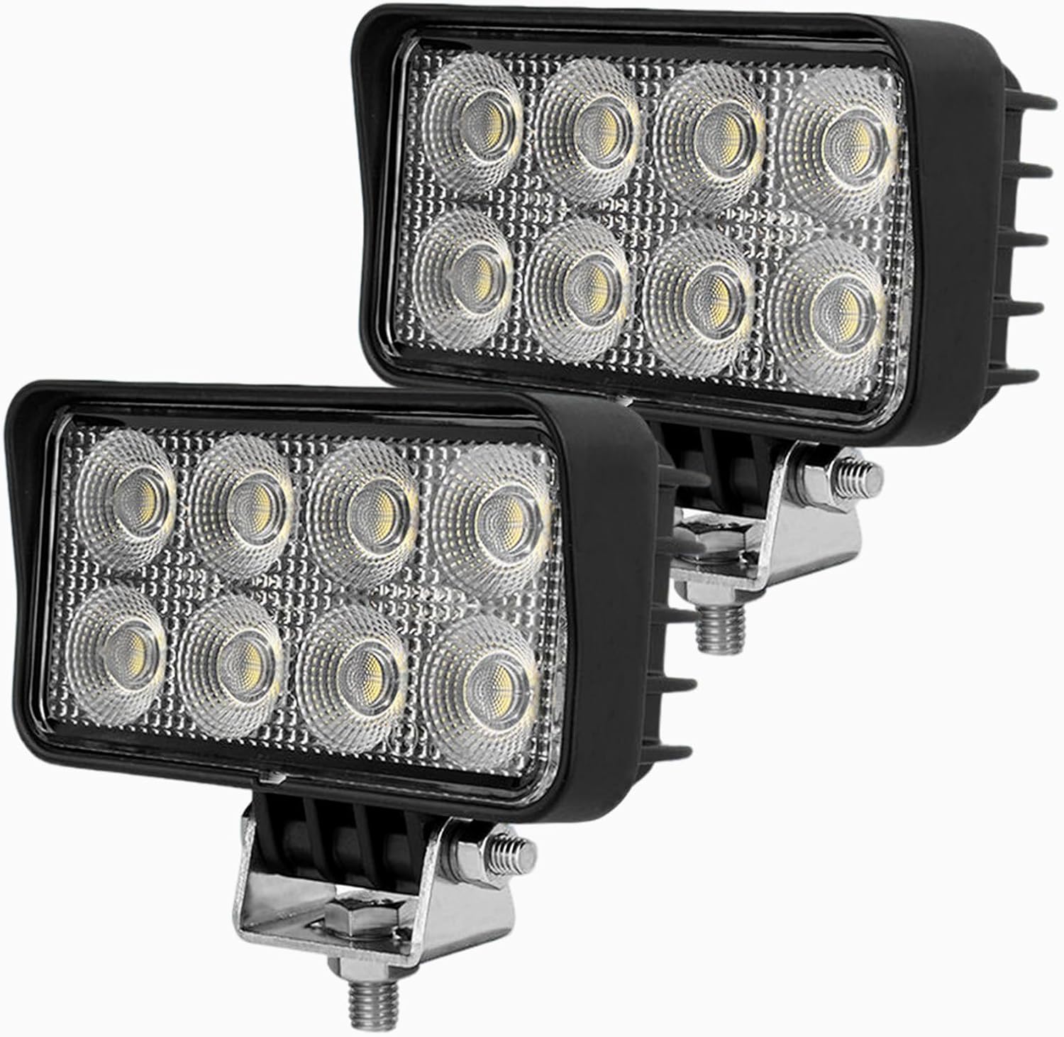 64W Led Truck Lights, 2Pcs 5600 Lumen LED Flood Light, IP68 Waterproof Automotive Work Lights for Truck, Pickup, UTV, ATV, 12V/24V