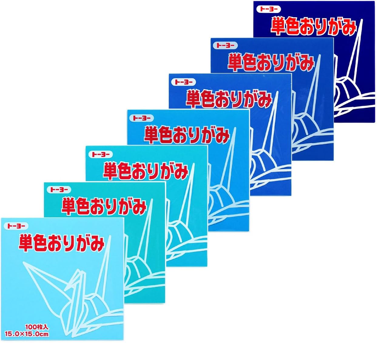 Toyo 863234 Origami Pastel Color Set, 7 Colors, 5.9 inches (15 cm)