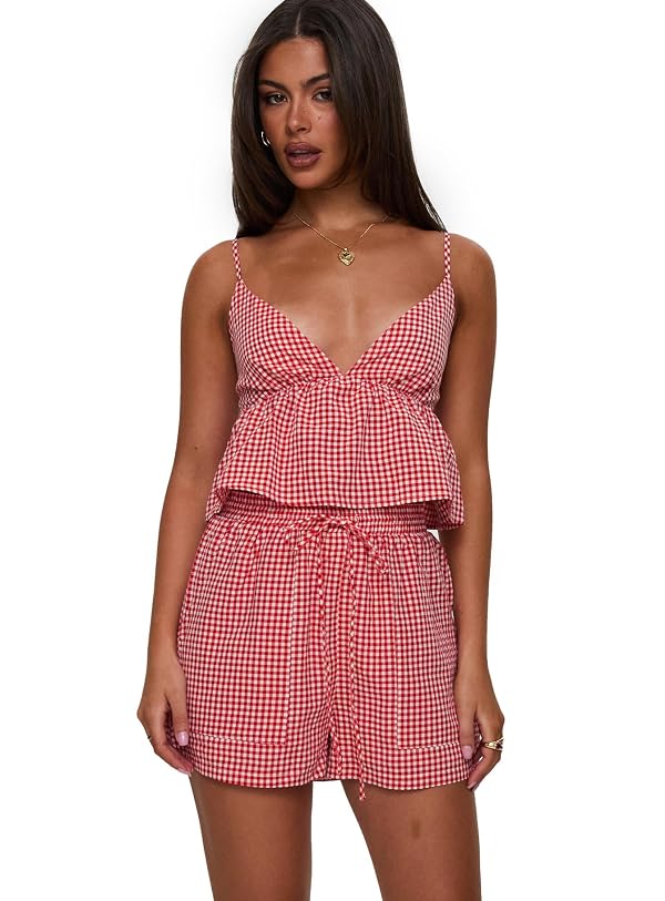 Princess Polly Lille Set Red Gingham by Princess Polly - Used condition - US$47.91