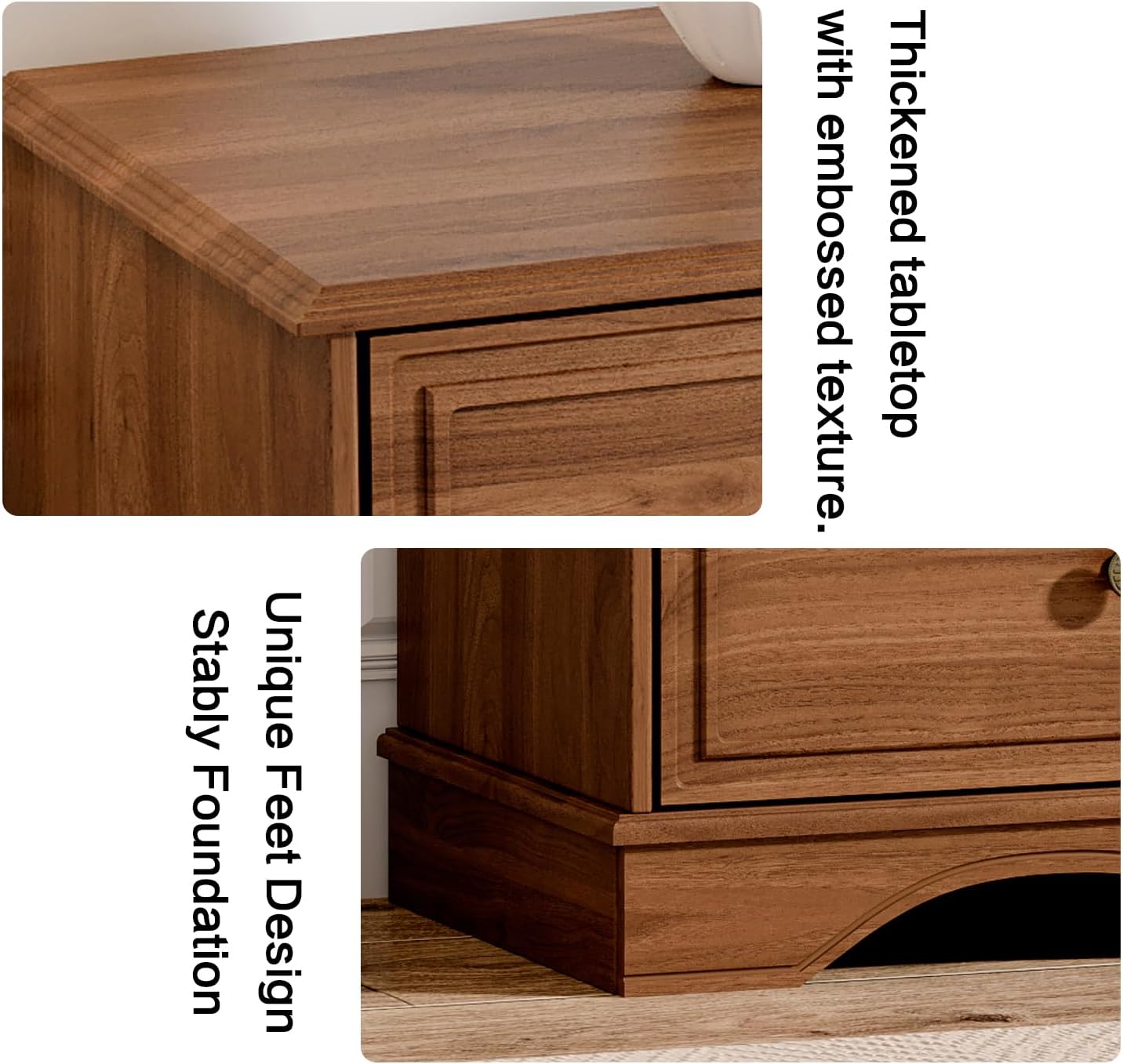 9 Drawer Dresser,63" Wide Mid Century Modern Chest of Drawers,Wooden Bedroom Drawer Dresser with 9 Storage Drawers for Bedroom, Living Room,with Anti-Tipping Device,Umber