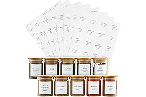 Spice Rack Organization: Pre-printed Spice Jar Labels for Seamless Pantry Management