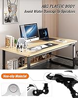 Vista 5 de Soporte para Homepod Mini, trípode de ABS con forma de robot, montaje seguro y estable con almohadilla de silicona antideslizante que protege bien