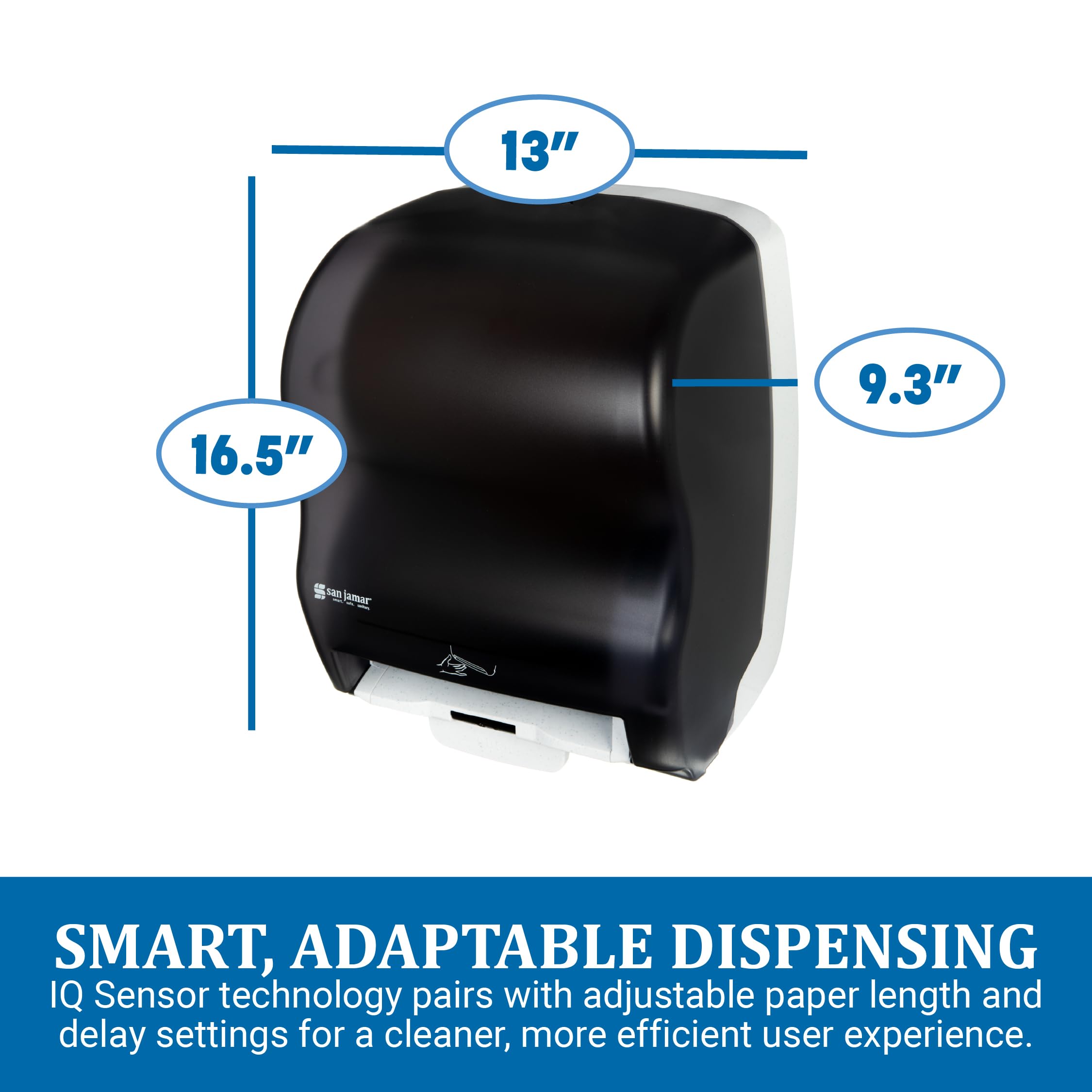 San Jamar Hybrid Roll Paper Towel Dispenser, Manual and Automatic