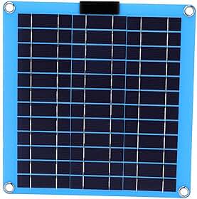 Painel Solar Monocristalino Off Grid 40W | Módulo Fotovoltaico Portátil USB Duplo à Prova d'água para RV, Barco, Trailer