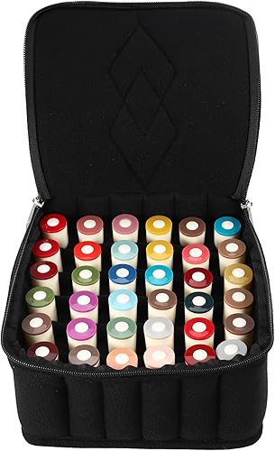 Miniatura 7 de VOCOSTE Bolsa de esmalte de uñas, funda de transporte para esmalte de uñas con capacidad para 36 botellas, organizador de juegos de arte de uñas,