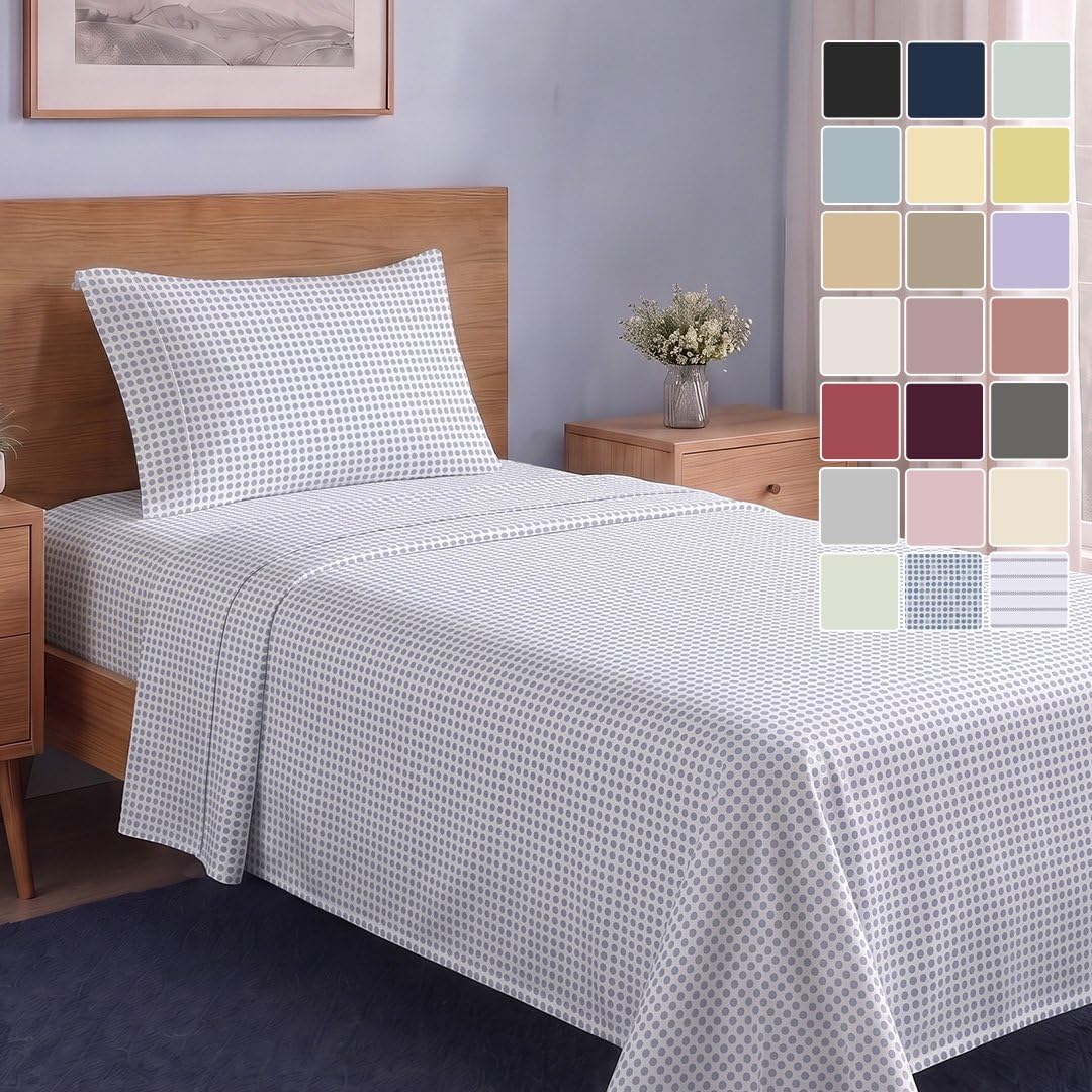 LANE LINEN Organic Cotton Twin Sheets