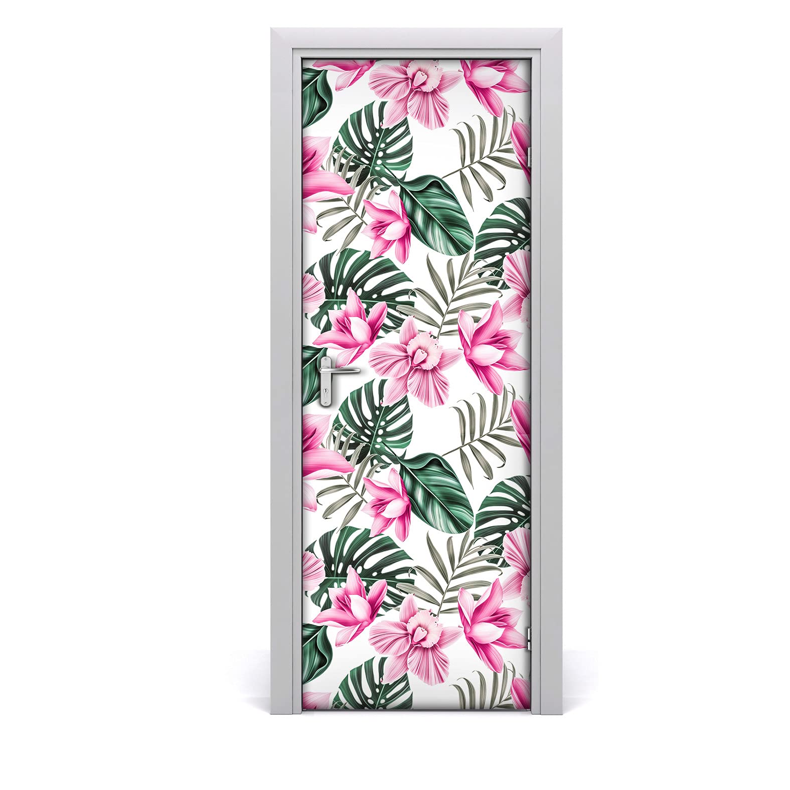 Fondo de pantalla para puertas Coloray decorativo hojas de jardín en salones y baños