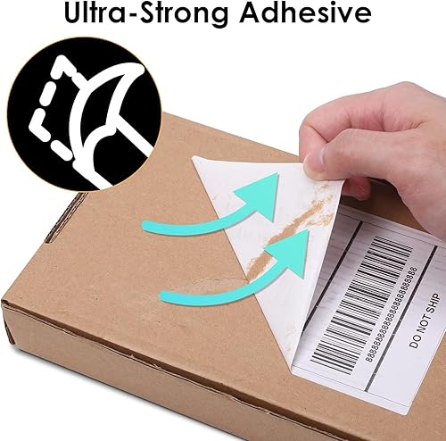 Miniatura 6 de Etiqueta térmica de envío de 4 x 6, etiquetas de dirección de envío (2 rollos de 500 etiquetas en rollo de 4 x 6 pulgadas), compatible con