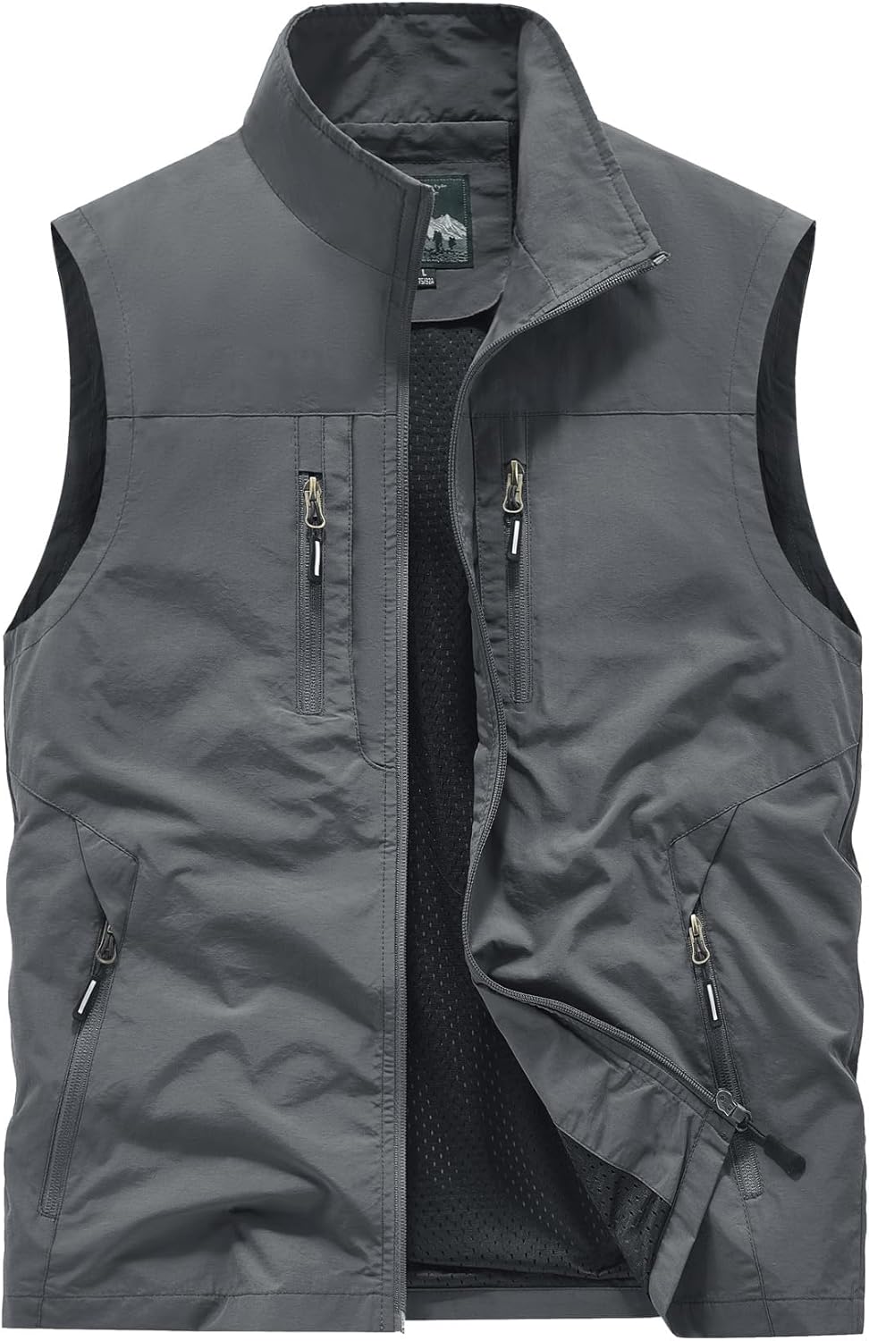 Mountain Outdoor Performance Vest,Full-Zip with Multiple Pockets, Mesh Lined, Lightweight Hiking Gear
