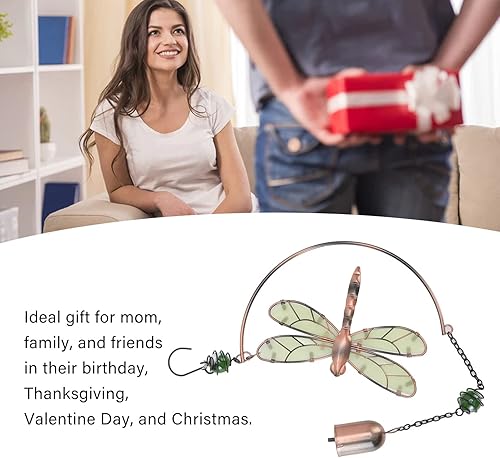 Miniatura 5 de Campanillas de viento de libélula bonita, campanas de viento colgantes, adornos en forma de libélula para interiores y exteriores, para jardín,