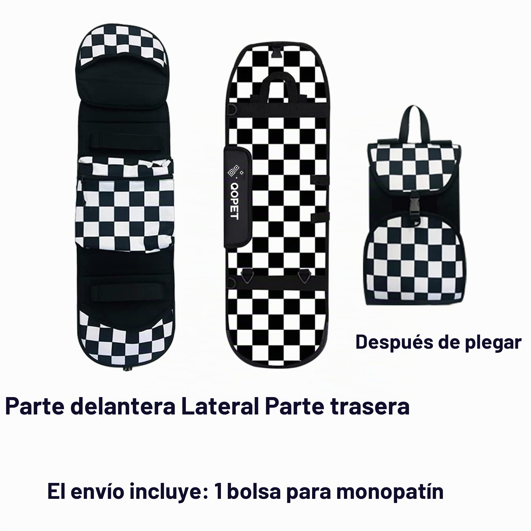 Bolso para patinetas de Oxford 900D acolchado, bolsa para patinetas Cruiser, bolsa para patinetas eléctricas, mochila impermeable para patinar