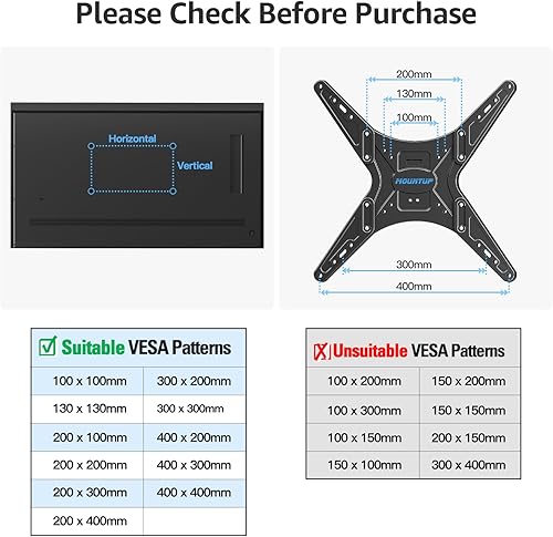 Miniatura 9 de MOUNTUP Soporte de pared para TV de brazo largo para televisores de 26 a 65 pulgadas, resistente al agua y al óxido, soporte de movimiento completo