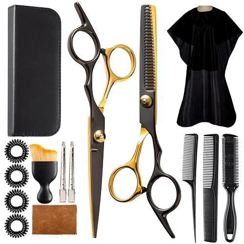 Lengnoyp 15 pcs Hair Cutting Scissors Kit