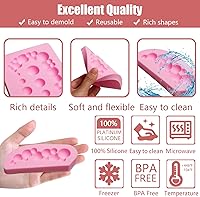 Vista 3 de Molde de fondant de perlas 3D, 2 unidades, moldes de silicona de chocolate semiesferas para decoración de pasteles, dulces, azúcar, cupcakes