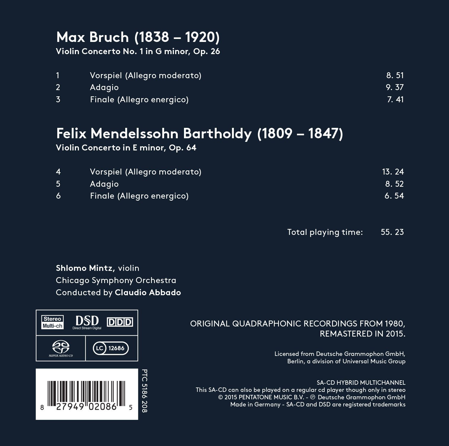 Shlomo Mintz/ & Claudio Abbado: Bruch, Mendelssohn