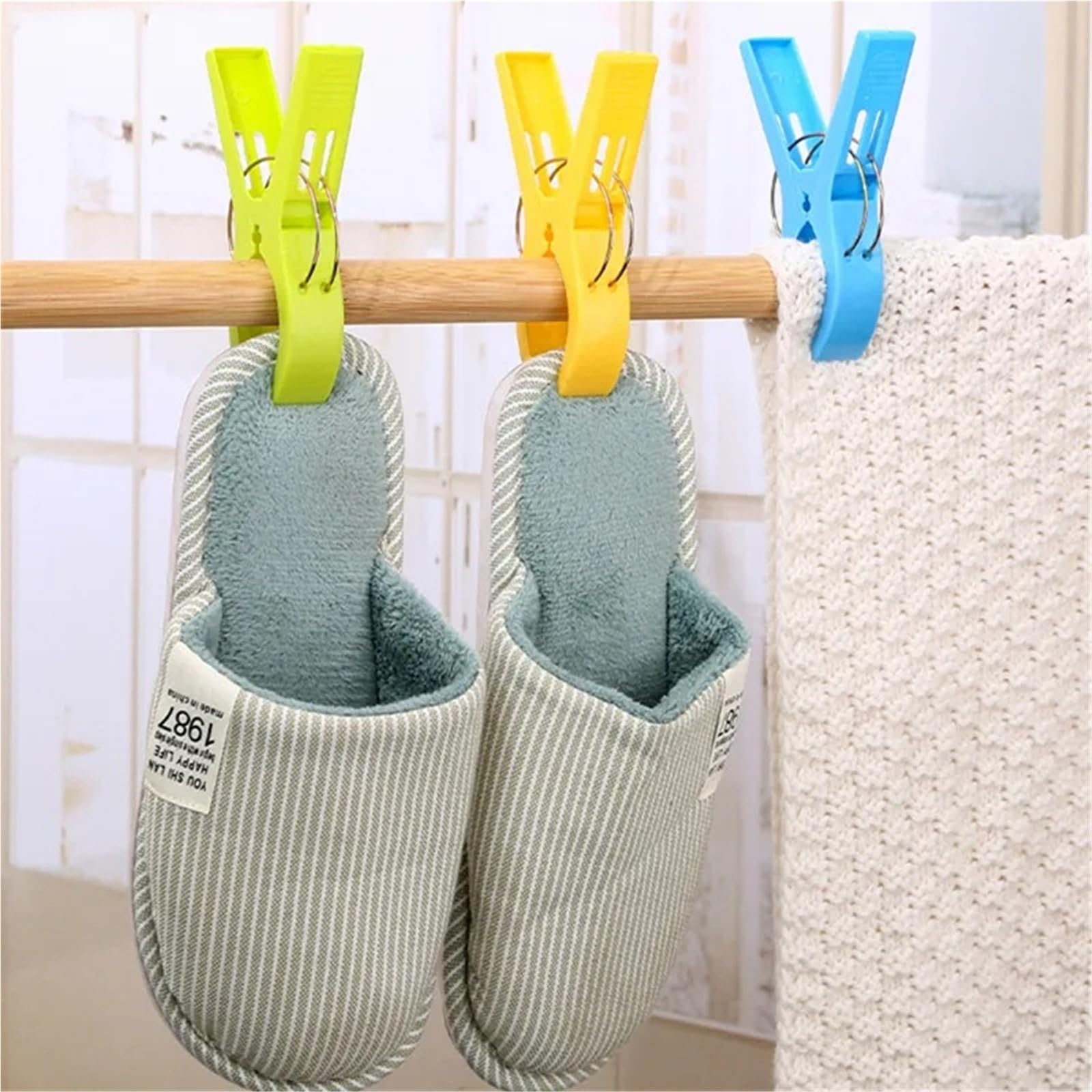 Pinzas De Plástico para La Ropa 4-40 Uds. Clips for Toallas de Playa, Clavijas de edredón de plástico for Ropa de lavandería, Herramientas de organización del baño del hogar(Random 32 pcs)