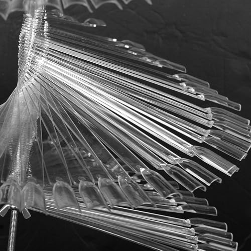 Miniatura 7 de Yimart Soporte de exhibición de 120 barras de uñas postizas en espiral, herramientas de práctica para uñas Solon, esmalte y gel (transparente)