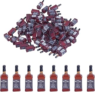40pcs Miniature Mini Beer Bottles Toys, 1:12 Dollhouse Kitchen Accessories Wine Decoration, Wine Bottle Models for Fairy Garden Pub Bar Dolls House Tableware Decoration