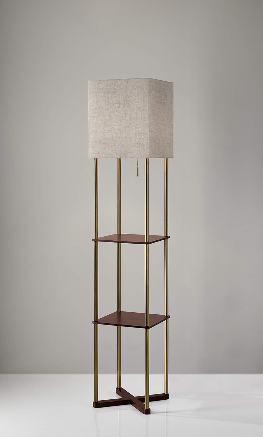 Get Cheap Price Adesso 3183-21 Harrison Shelf Floor Lamp