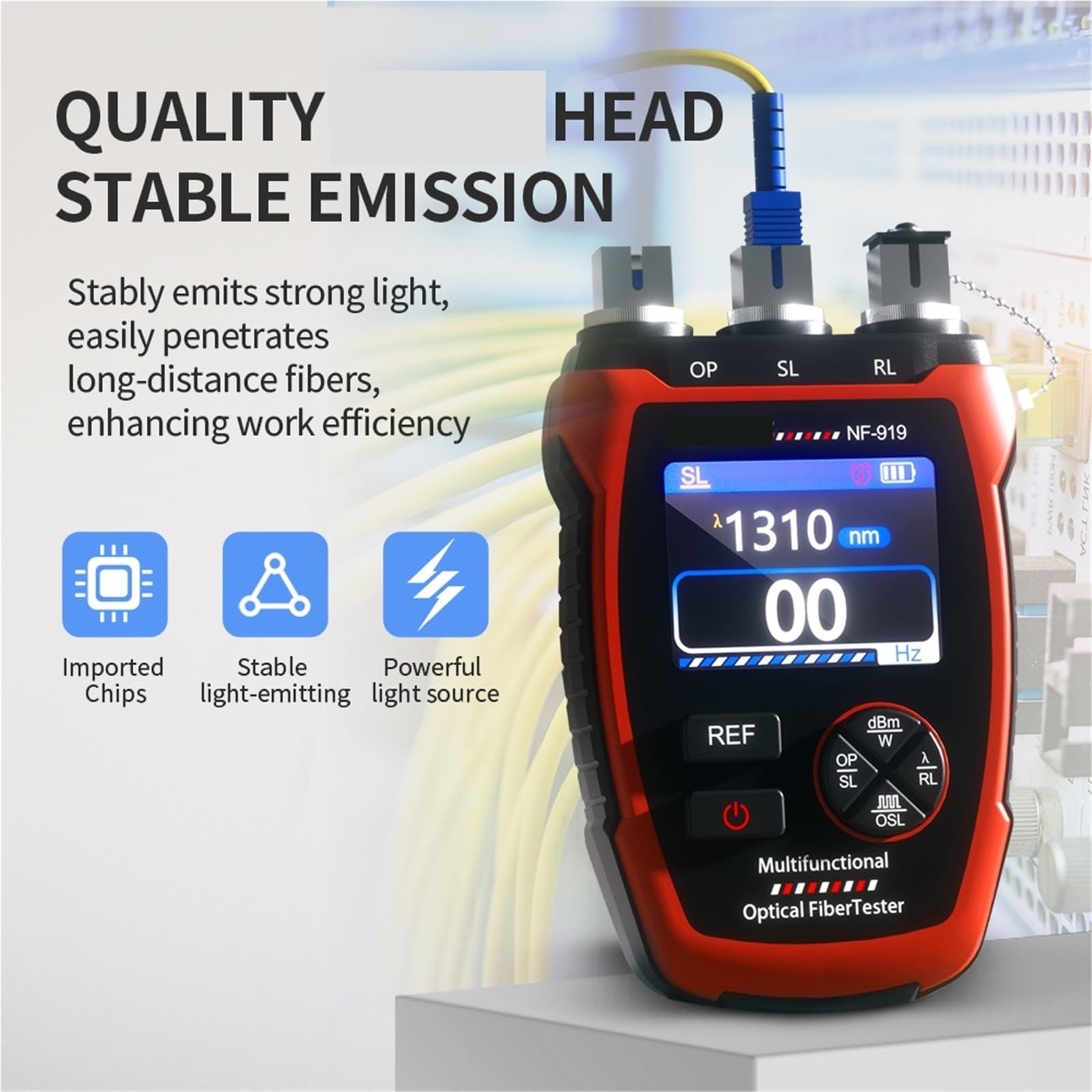 OTDR, NF-919 Optisches Leistungsmessgerät mit Lichtquelle, 6 Wellenlängen, Vfl Ref Sl, Visual Fault Locator, Lichtdämpfungsmessung