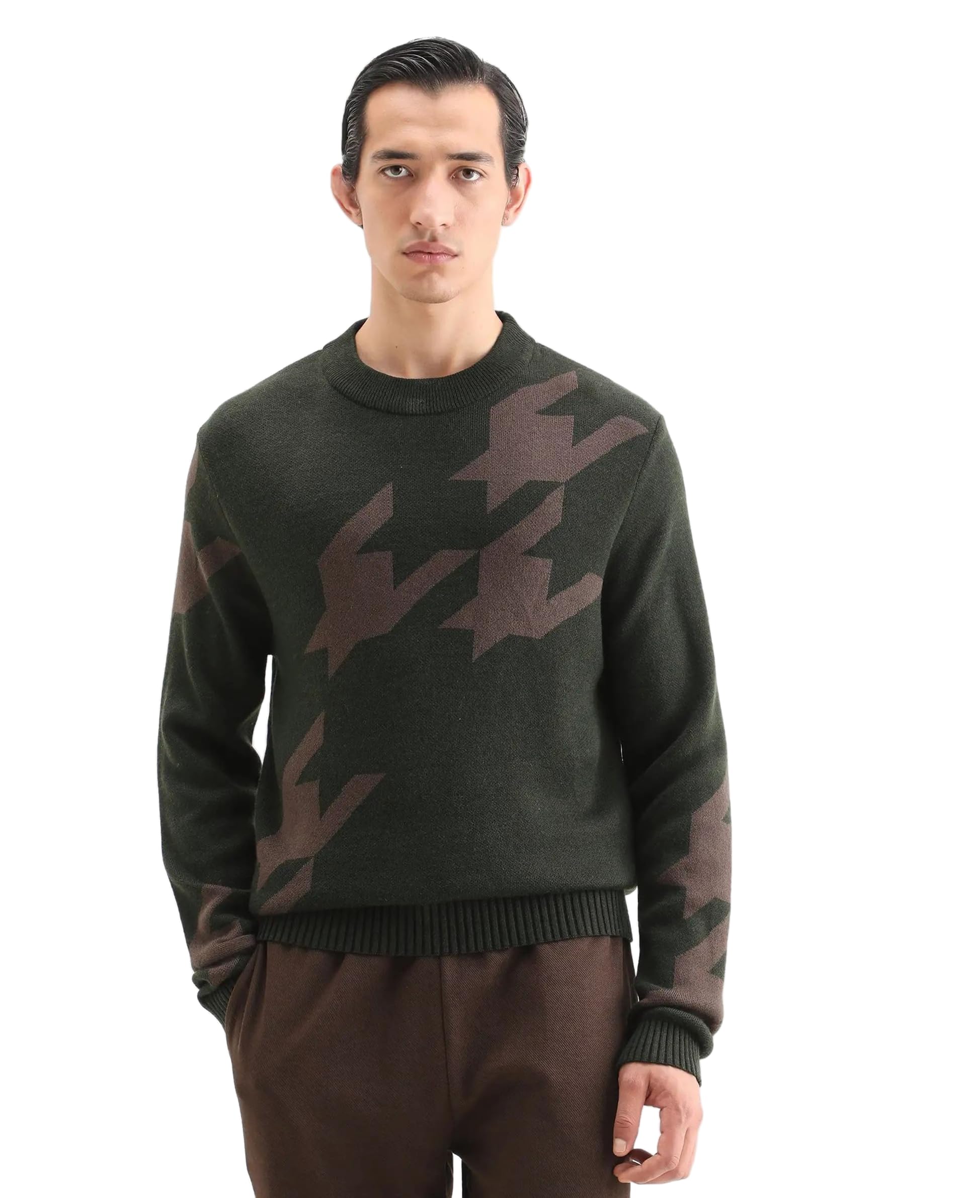 rare rabbit Regular fit Abstract Print Sweater-picture-43