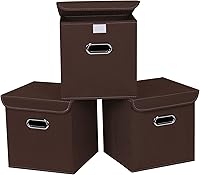 Vista 29 de Organizadores de Armario Contenedores de Almacenamiento de Tela Con Tapas Cubos Plegables Organizador Cesta Con Asas, Cajas de Almacenamiento