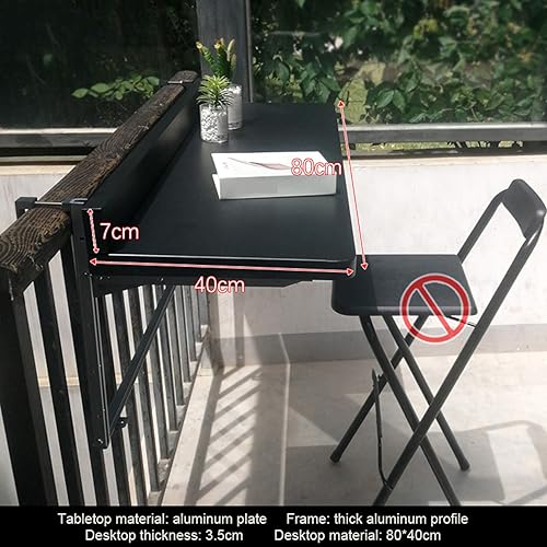 Miniatura 7 de Mesas auxiliares al aire libre, mesas auxiliares al aire libre, mesa plegable para balcón, mesa de jardín ajustable para patio, mesa de comedor para