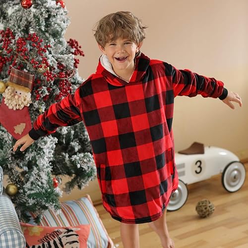 Vista 65 de LetsFunny Manta con capucha, manta de forro polar Sherpa de gran tamaño, súper suave, cálida y acogedora con bolsillo gigante, para mujeres, Aguacate