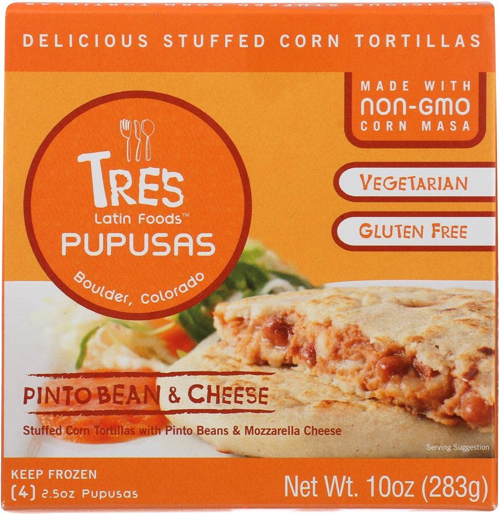 Tres Pupusas, Pinto Bean And Cheese Papusas, 10 Ounce