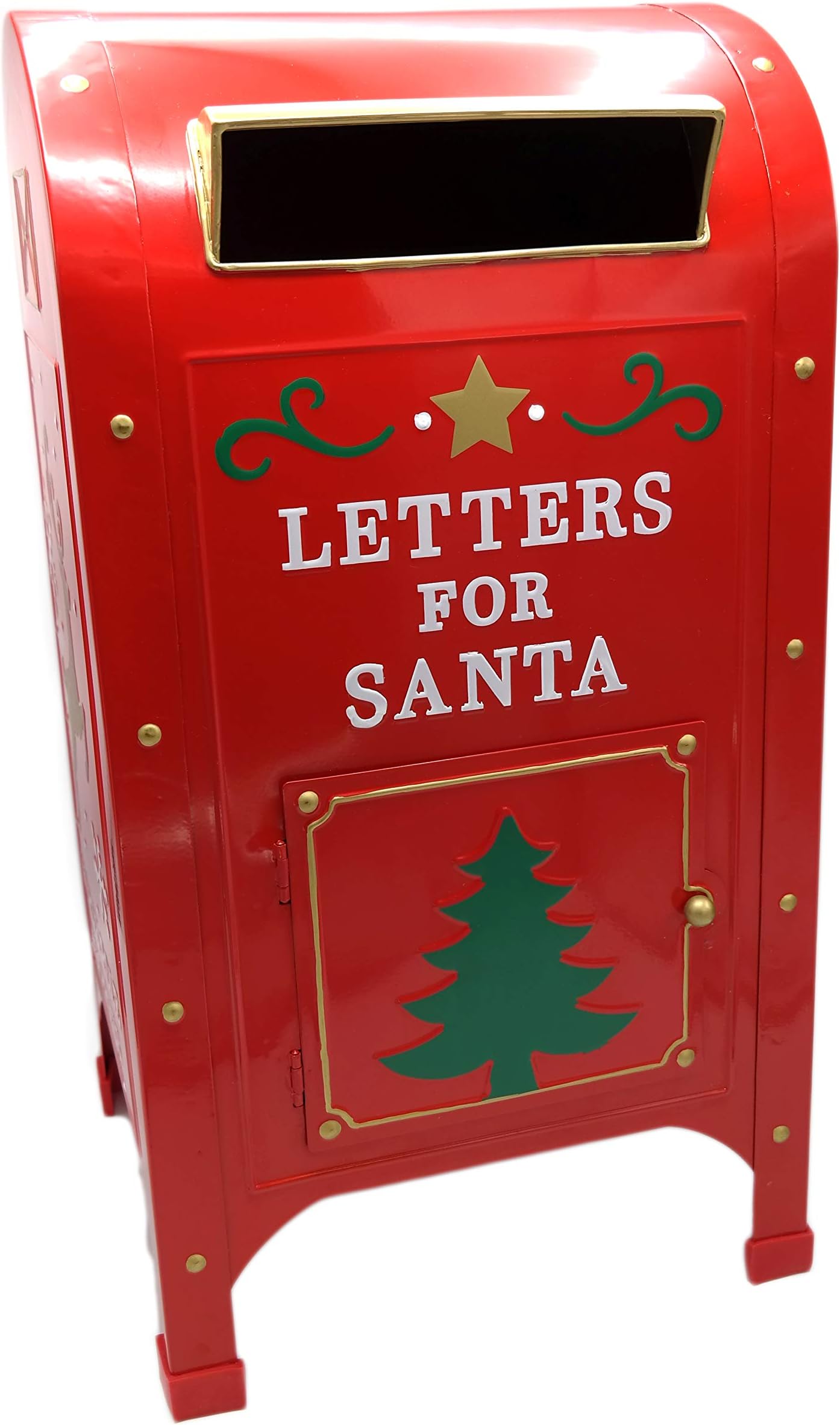 HDIUK North Pole Express Official Red Letters to Santa Metal Mailbox/Post Box