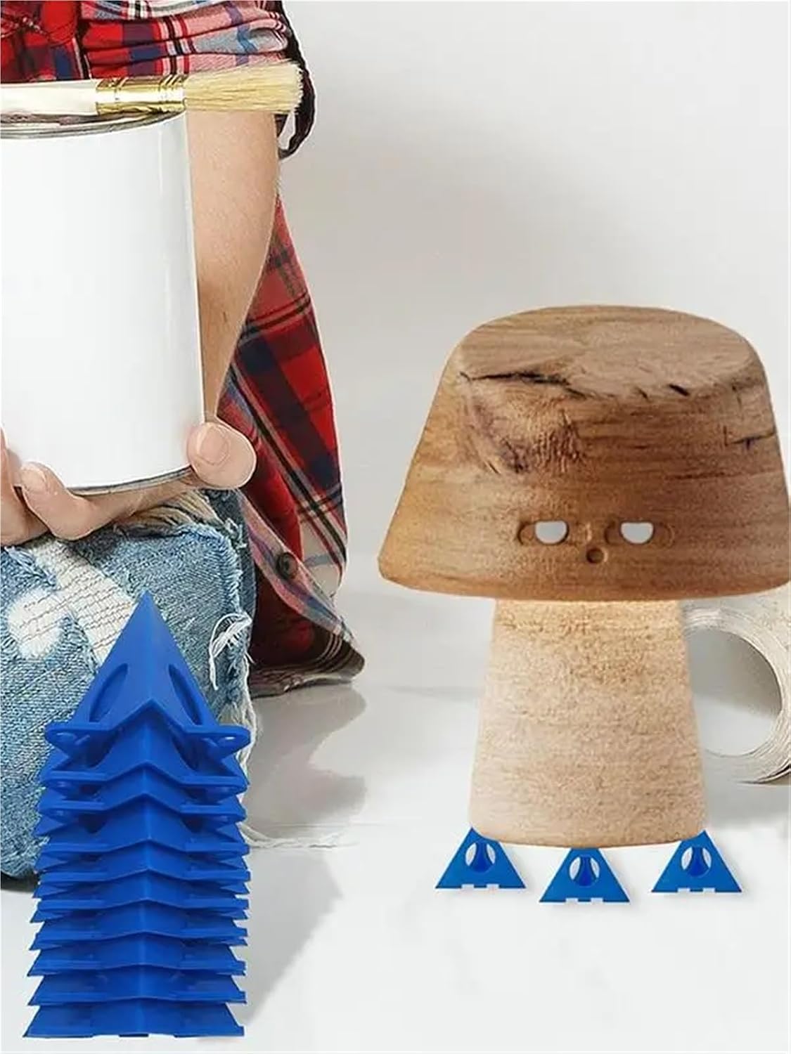 Painters Cone Stands 120Pcs Paint Stands Painting Reusable Door Risers Support Portable Household Gadgets for Cabinet and Door Risers Support