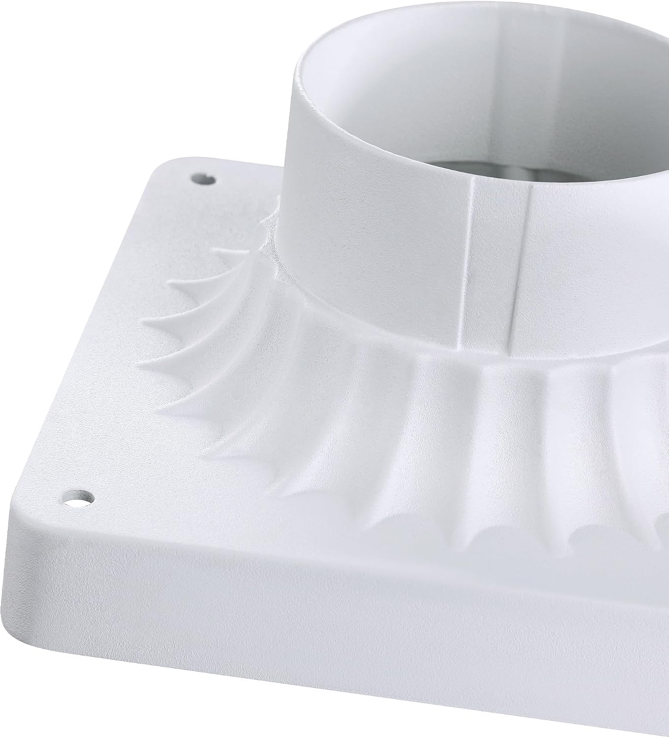 Outdoor Post Light Mounting Base 2 Pack,Cast Aluminum Pier Mount Base Adapter for Deck Porch Garden in Matter White Finish 5.6" W*5.6" L