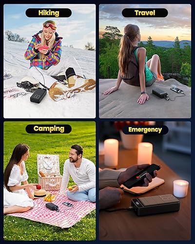 Miniatura 7 de Cargador portátil Banco de energía 60000mAh 22.5W USB C Banco de batería de carga rápida con 4 salidas y 3 entradas Pantalla LED de gran capacidad