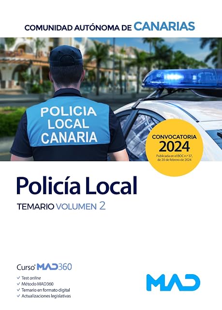 Portada de Policía Local de Canarias. Temario volumen 2