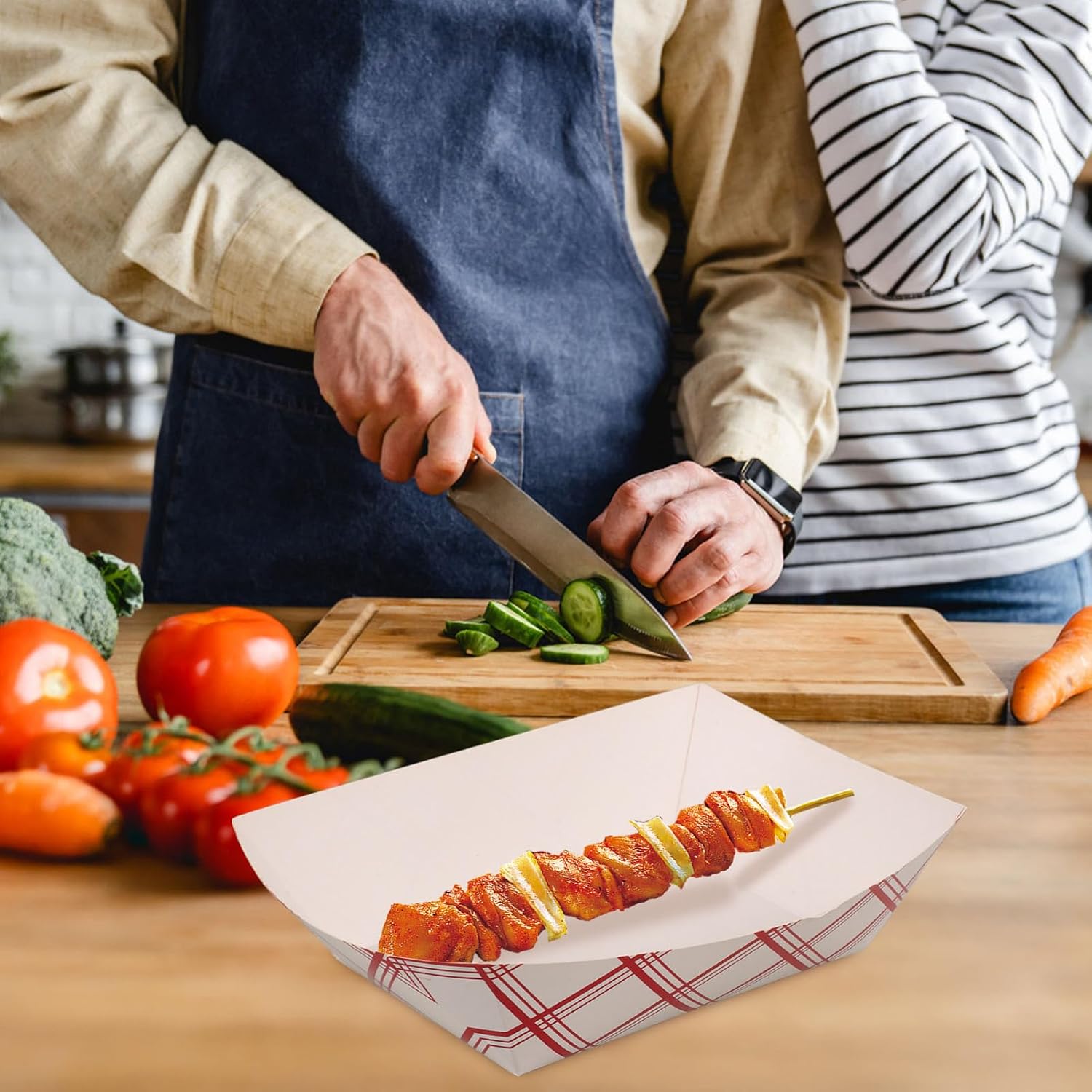20pcs Hot Dog Paper Food Boxes Kraft Takeout Containers for Snacks Sausage Packing Trays for Parties Bbqs and Picnics
