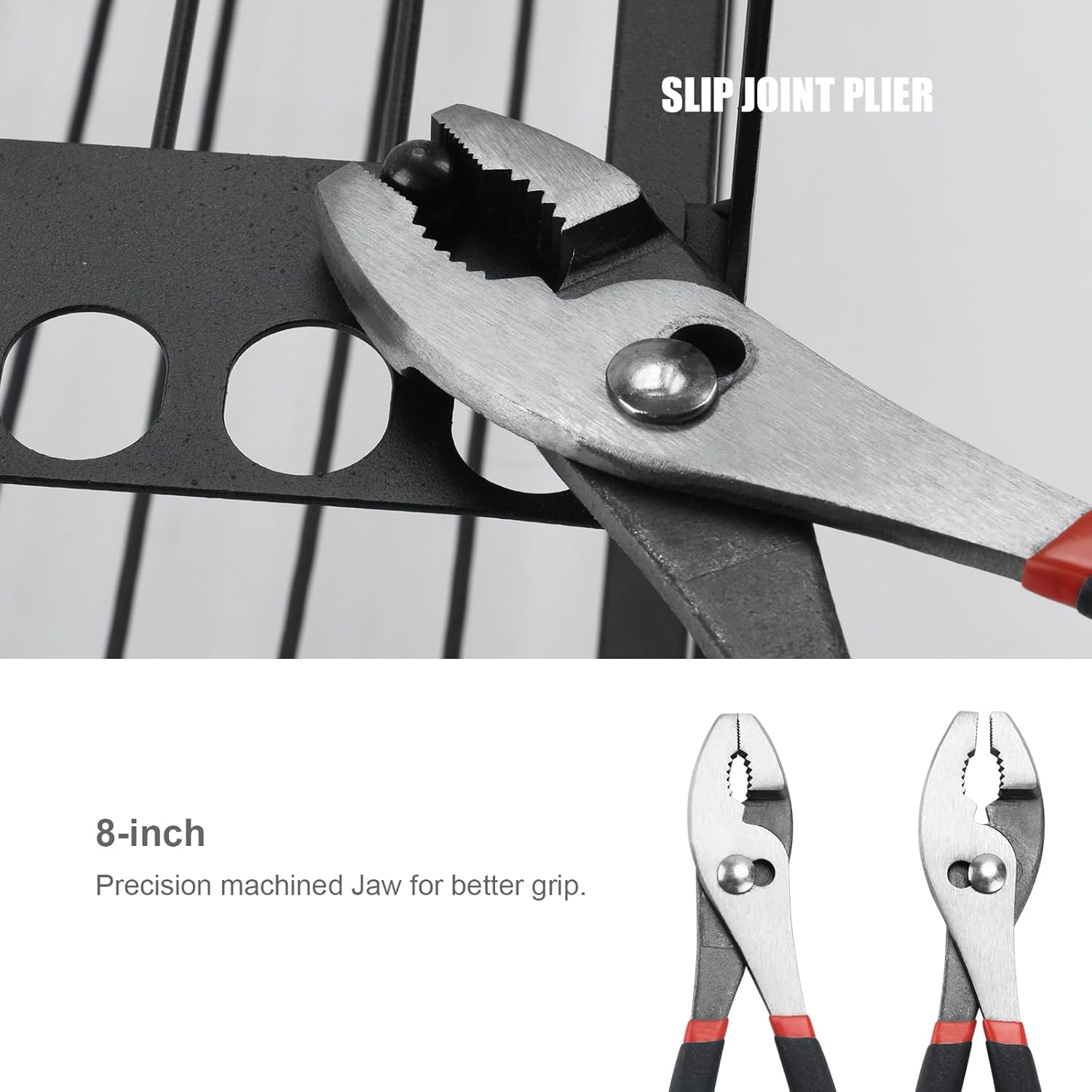 4 Pack Precision Basics Pliers Set-8'' Slip Joint, Long Needle Nose Pliers, Lineman, And 7''Diagonal Pliers for DIY, Construction, Machinery, Home Maintenance and Garden Projects