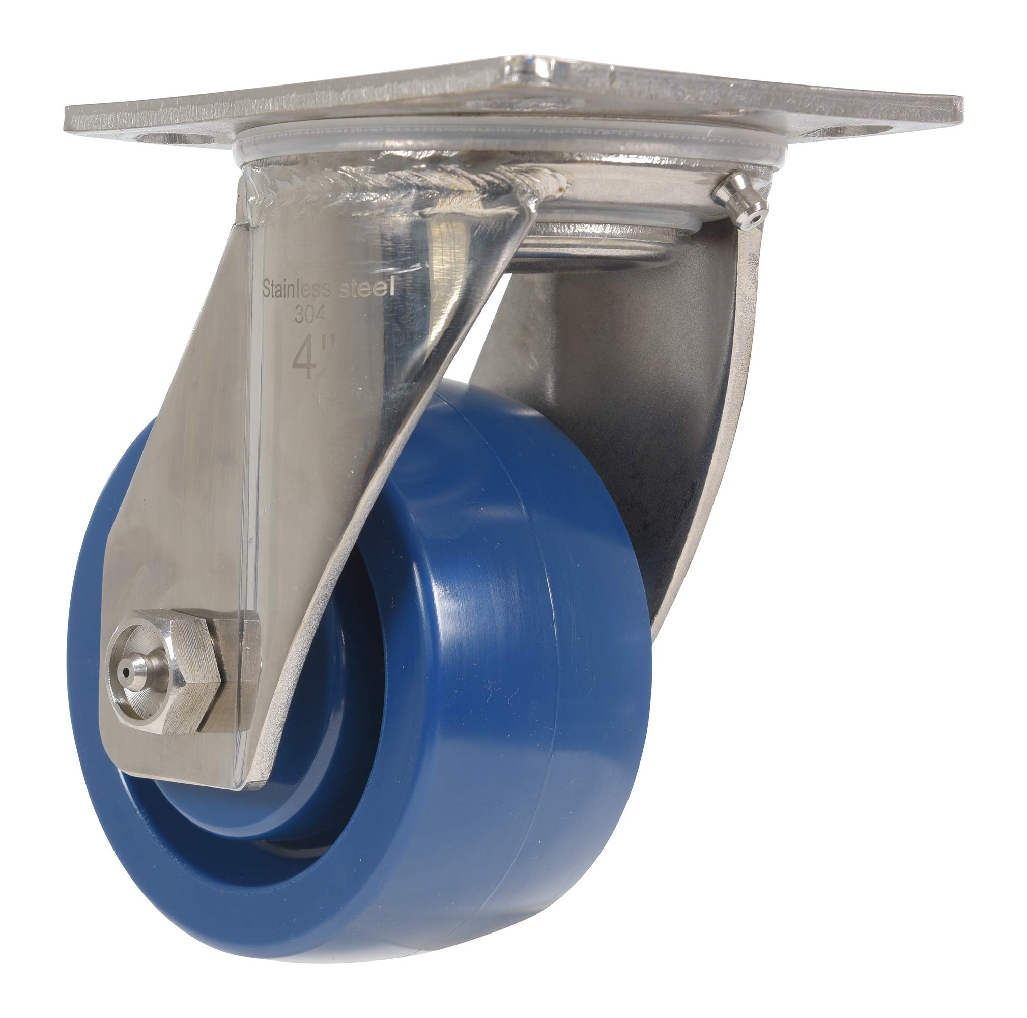 Roulette pivotante polyuréthane 4 po pour chariot d'atelier bleu