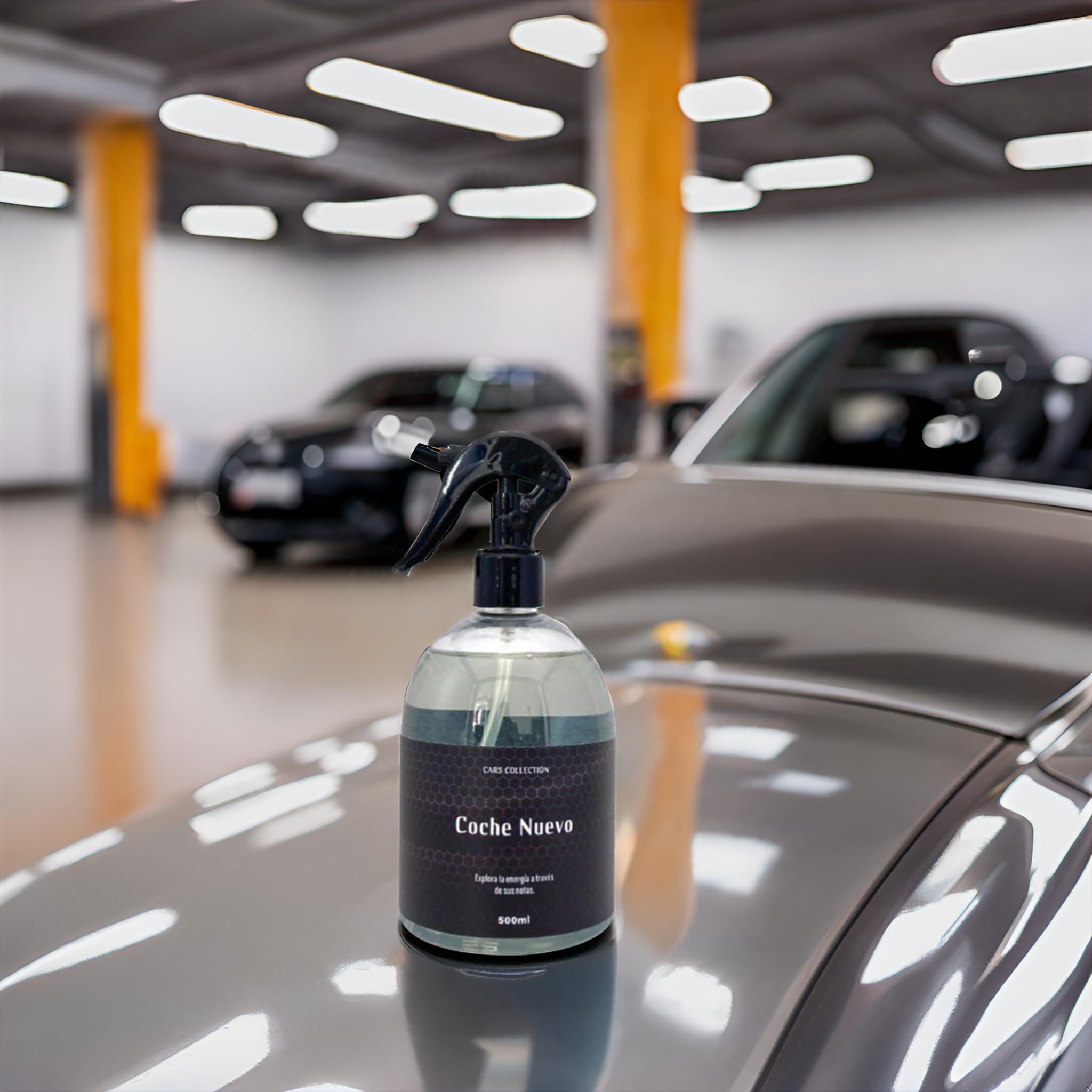 AutoFullCar - Ambientador Premium Línea CARS COLLECTION Para Coche, 500 ml. Fragancia De Lujo, Duración Prolongada - Ambientador Para Automoción, Hogar, Dormitorio, Oficina etc... (COCHE NUEVO)