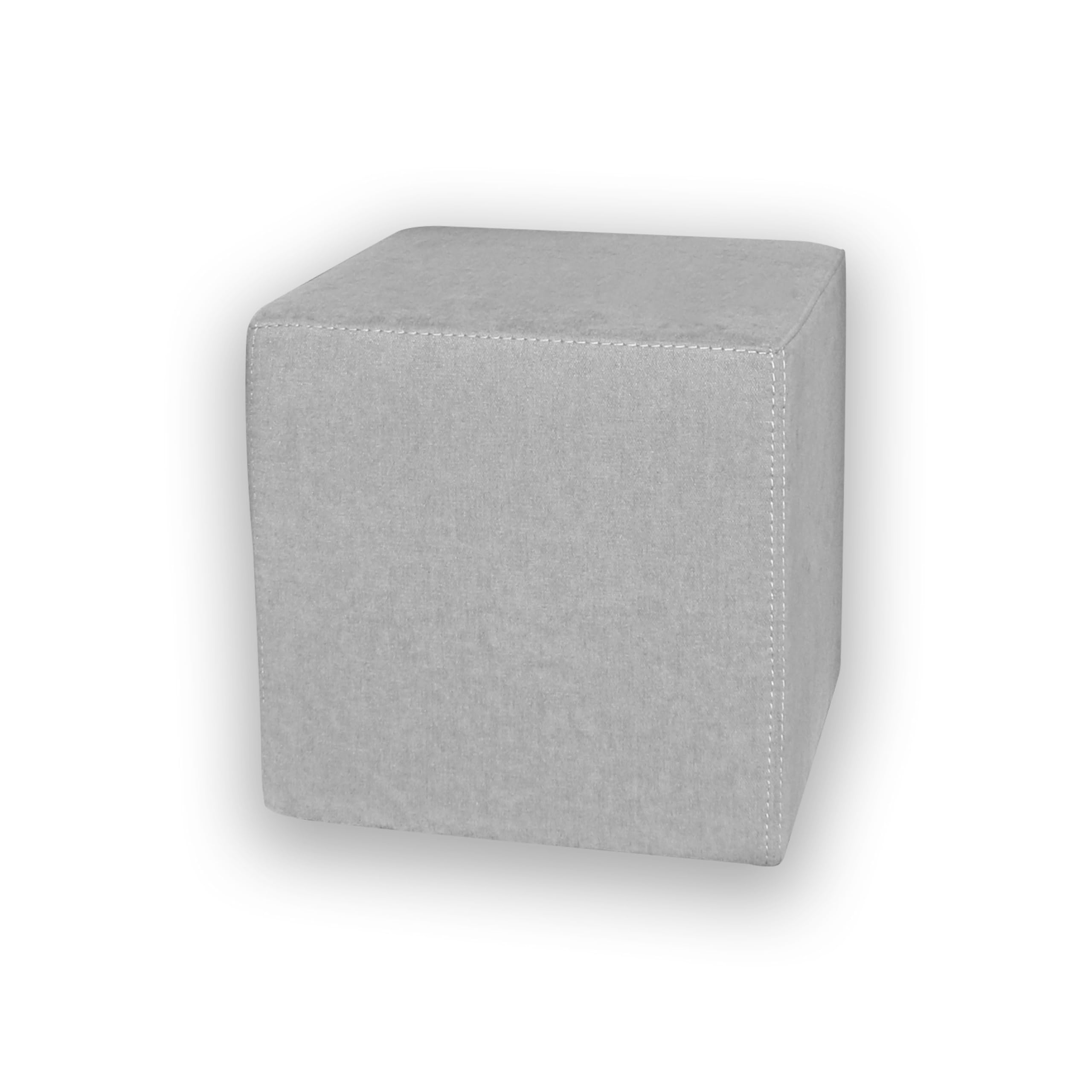 Betten-ABC KUBI Sitzhocker Sitzwürfel Bodenkissen Fußhocker 40x40x40 cm fünf Farben Wohnzimmer, Kinderzimmer, Gästezimmer oder Flur (Farbe: Hellgrau)