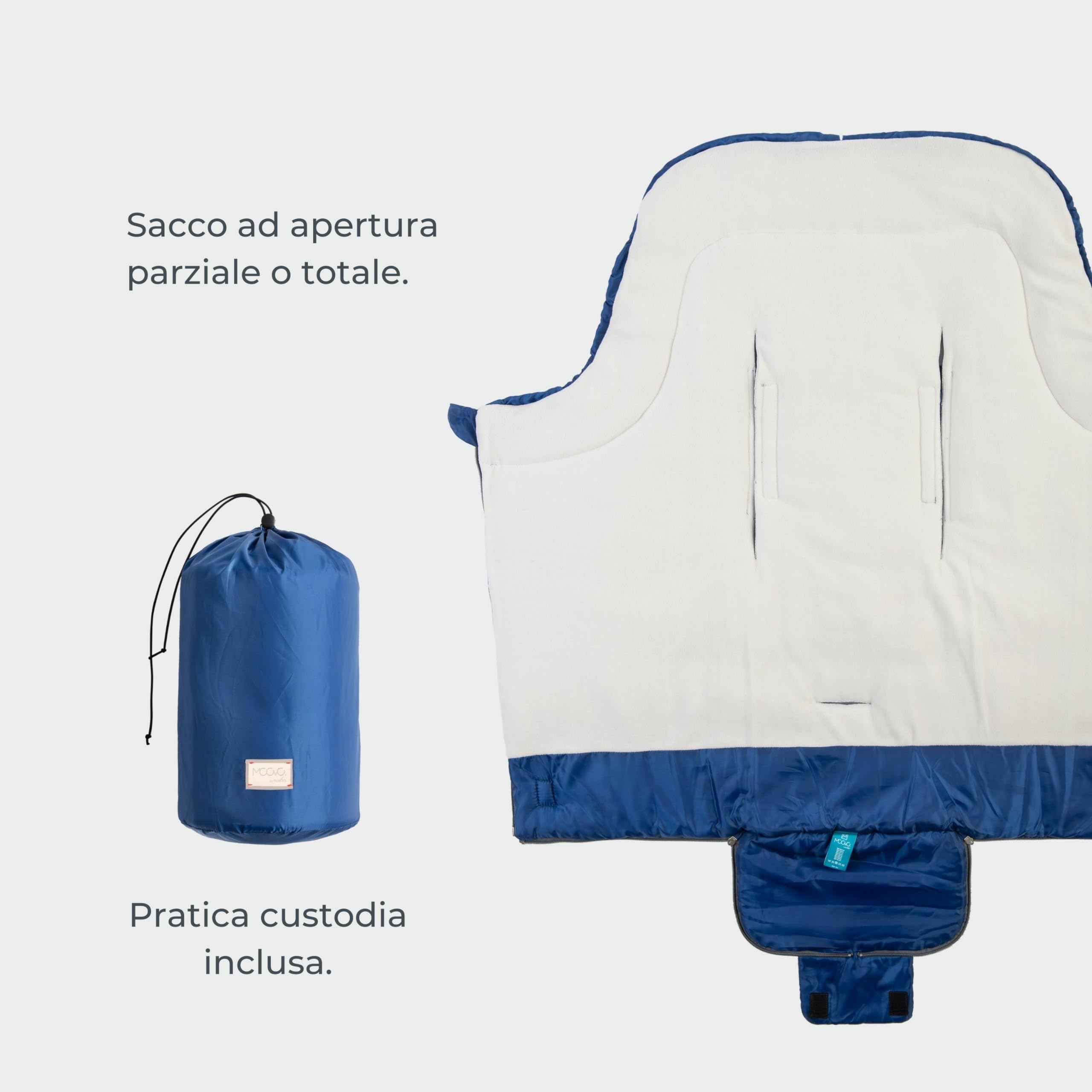 Nuvita 9445 Junior Essential| Sacco Universale per Passeggino | Perfetto per Bambini da 6 a 36 Mesi (100 cm) | Resistente a Temperature Fino a 0°C, anti Vento e Pioggia