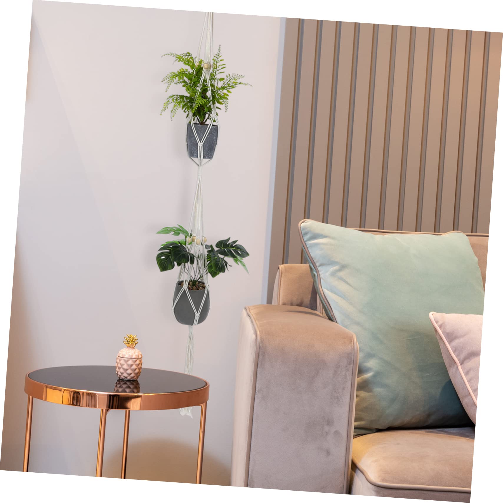 Yardwe 5 Set Di Portavasi Sospesi Portavasi Da Parete in Macramè Decorazioni Per Interni