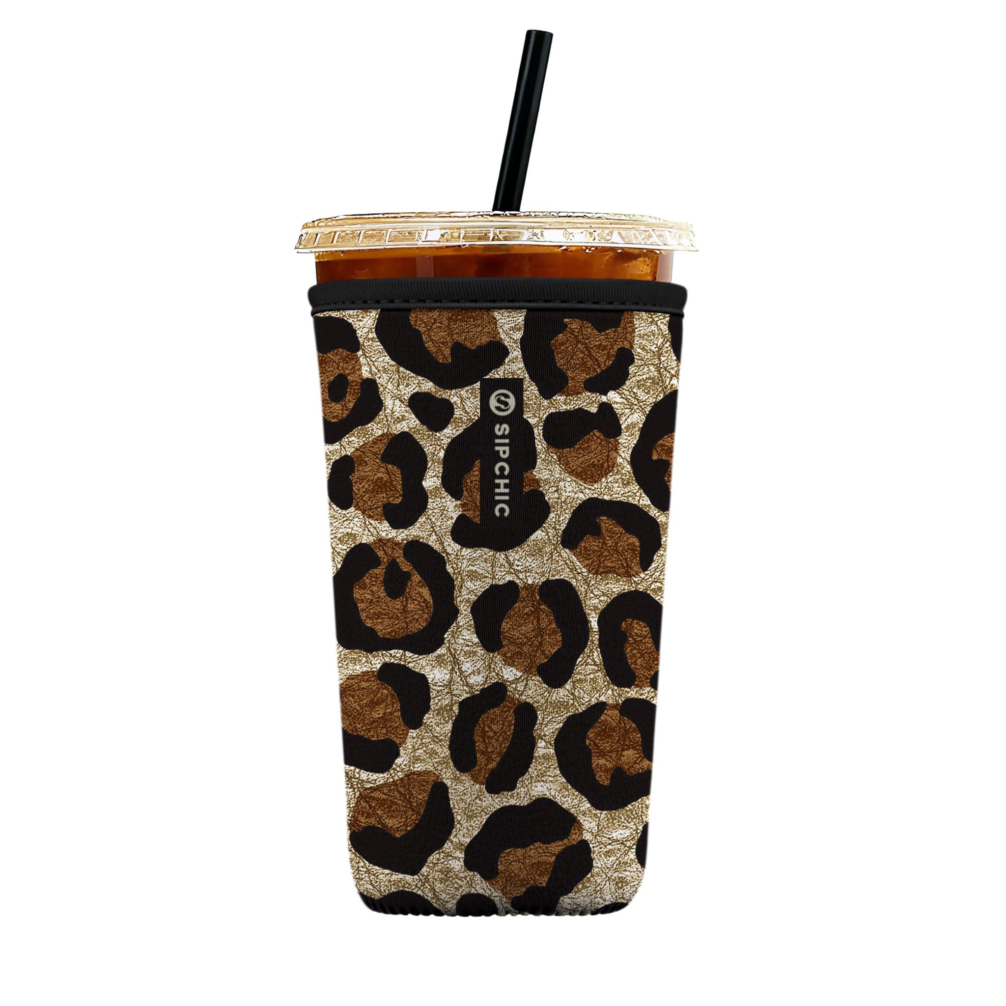 Iced Coffee Sleeve – Neoprene Reusable Cup Sleeves for Drinks, Insulated Drink Sleeves to Keep Hands Dry &amp; Drinks Cold, Stylish &amp; Durable Coffee Sleeves (Savage Glam, Large: 30-32oz)