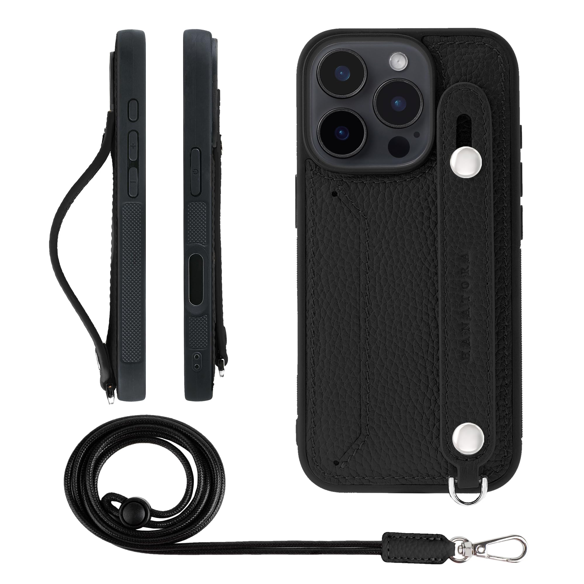 Amazon.co.jp: HANATORA for iPhone 16Pro ケース 本革 耐衝撃 背面