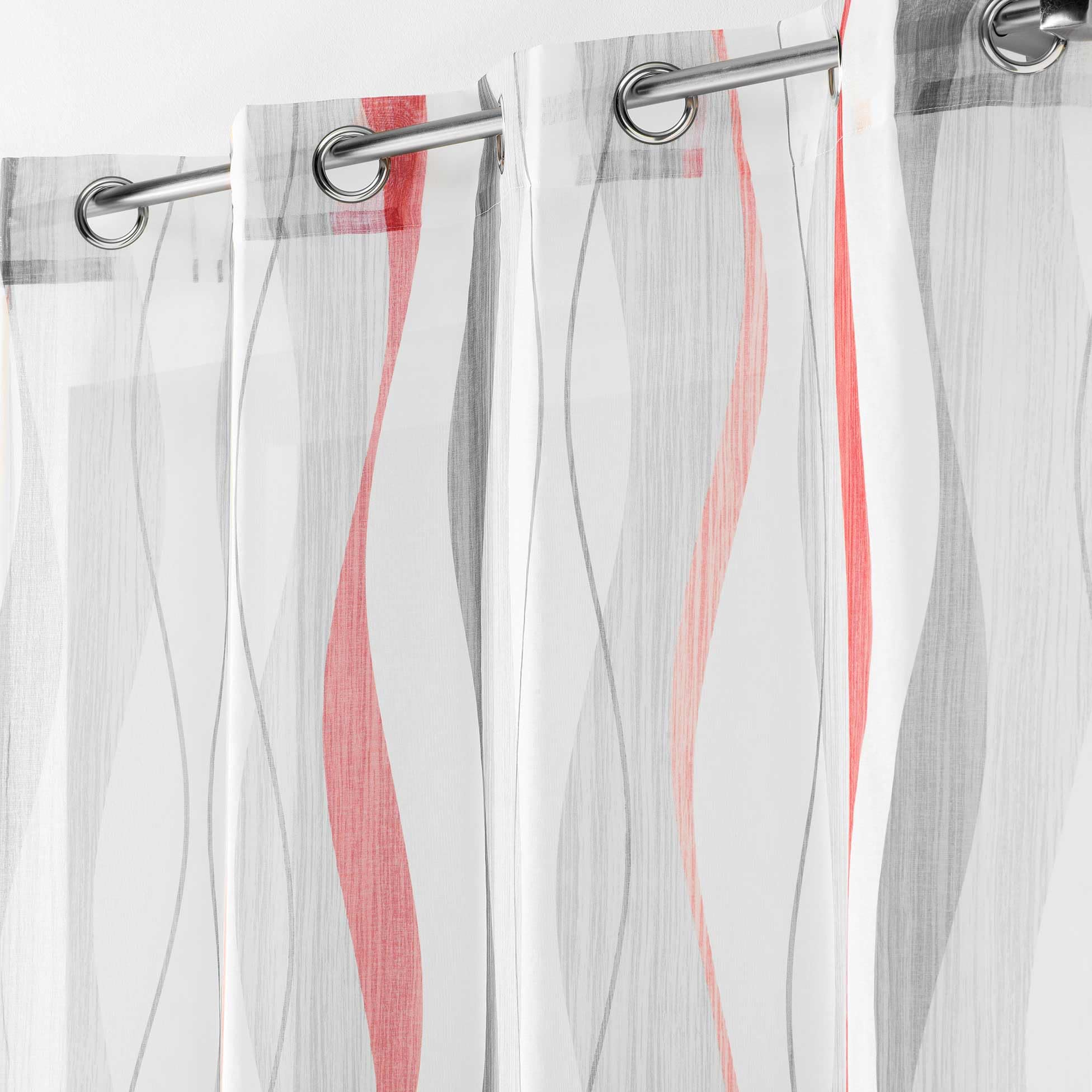 Voilage à œillets 140x240 Cm Elona Or - Imprimé Sablé Métallisé - 100% Polyester - Neuf