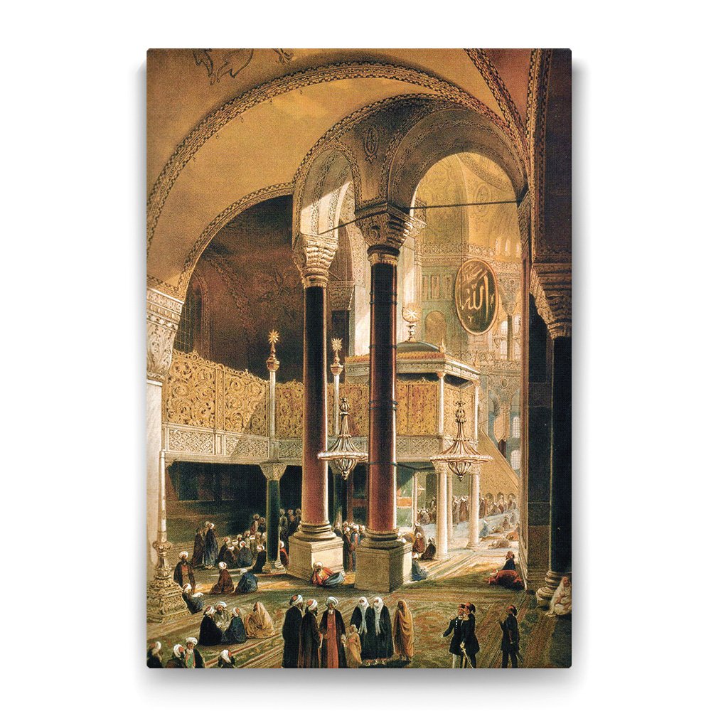 Osmanlı Zamanında Ayasofya Tablosu - 100x140cm
